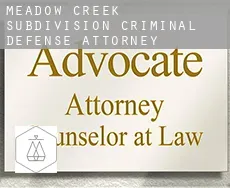 Meadow Creek Subdivision  criminal defense attorney