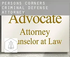 Persons Corners  criminal defense attorney