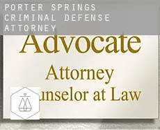 Porter Springs  criminal defense attorney