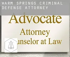 Warm Springs  criminal defense attorney