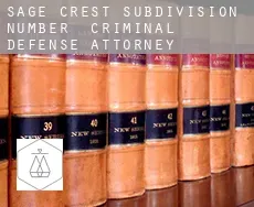 Sage Crest Subdivision Number 4  criminal defense attorney