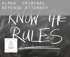Alpha  criminal defense attorney