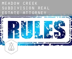 Meadow Creek Subdivision  real estate attorney